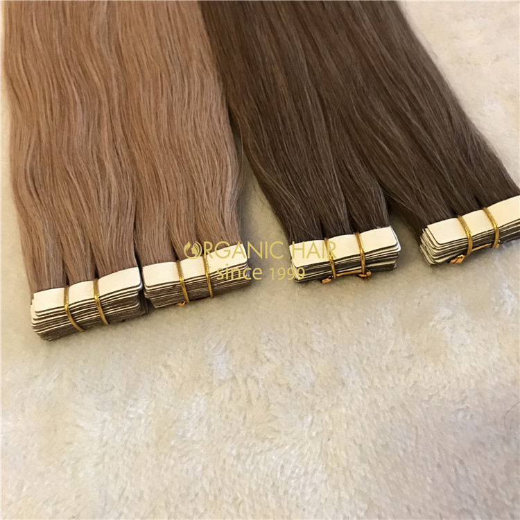 Remy tape in human hair extensions X124